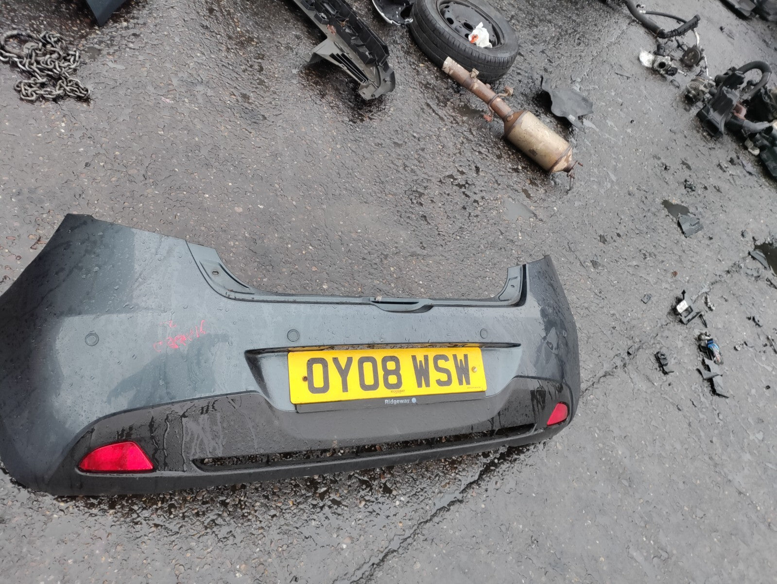 2008 MAZDA 2 MK2 REAR COMPLETE BUMPER GREY