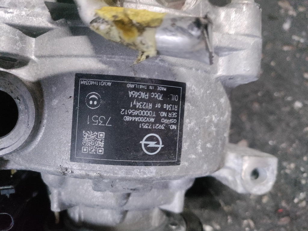 VAUXHALL ASTRA K 2020 1.2 PETROL AC AIR CON COMPRESSOR PUMP 39217351 R55