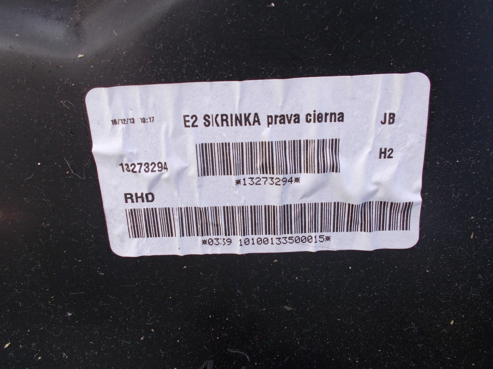 2014 VAUXHALL INSIGNIA A INTERIOR STORAGE COMPARTMENT GLOVE BOX 13273294