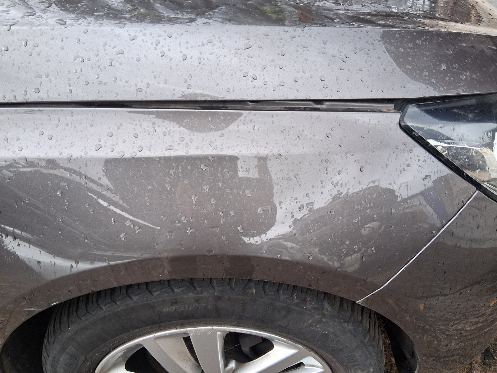 2015 PEUGEOT 308 MK2 ESTATE NSF PASSENGER SIDE FRONT LEFT WING PANEL GREY MOKA