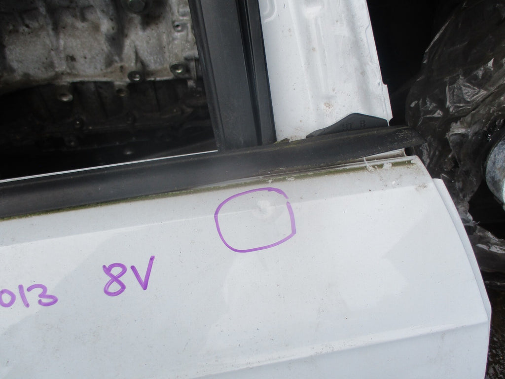 AUDI A3 8V 2013 OSR DRIVER SIDE REAR BARE DOOR WHITE