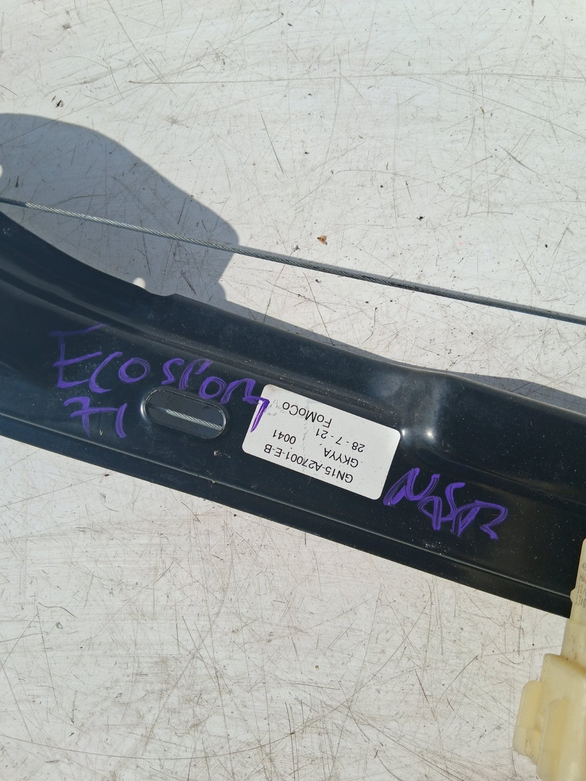 2021 FORD ECOSPORT NSR PASSENGER SIDE REAR WINDOW MOTOR REGULATOR GN15A27001EB