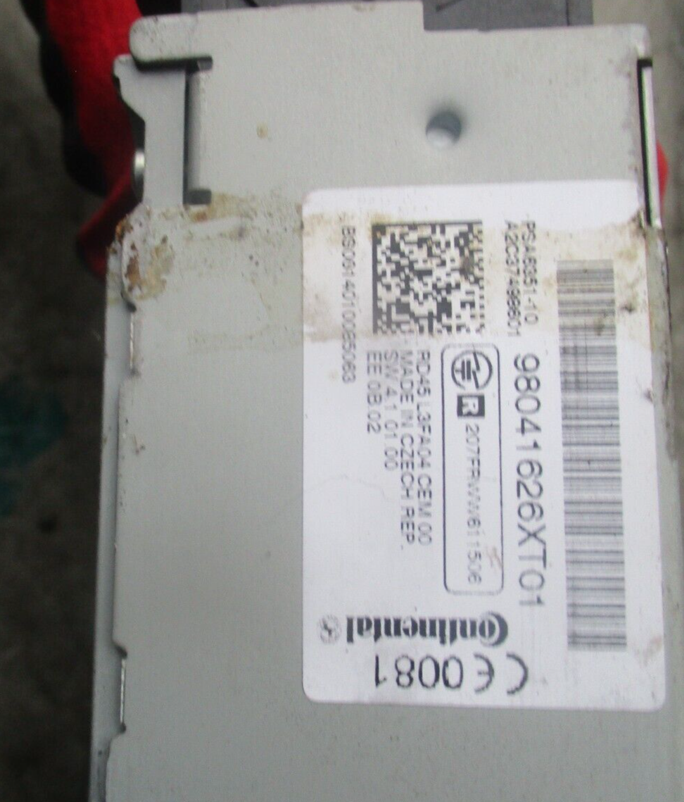 2014 CITROEN BERLINGO STEREO RADIO HEAD CD PLAYER UNIT 98041626XT01