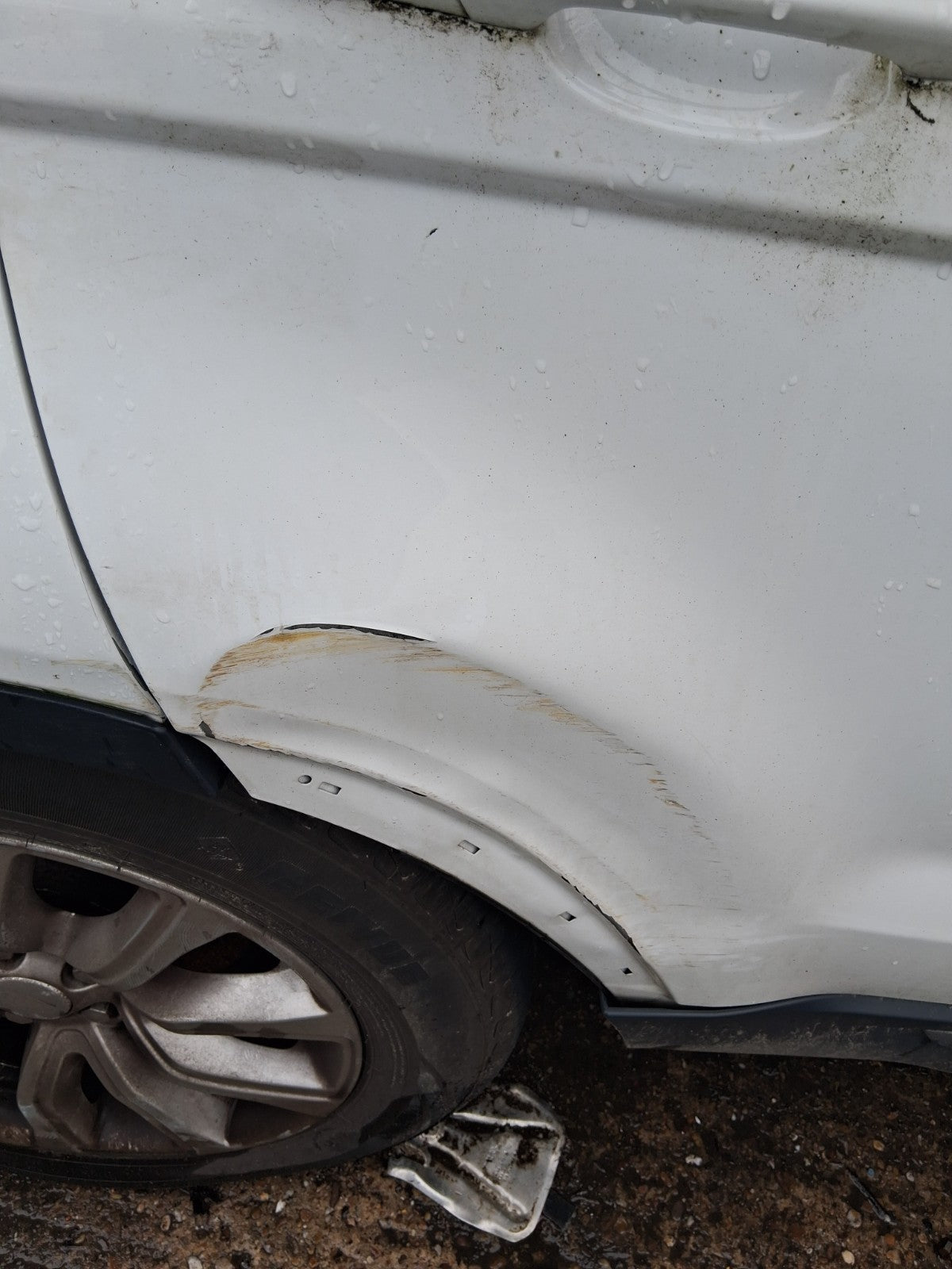 2015 RANGE ROVER EVOQUE L538 OSR DRIVER SIDE REAR RIGHT BARE DOOR WHITE