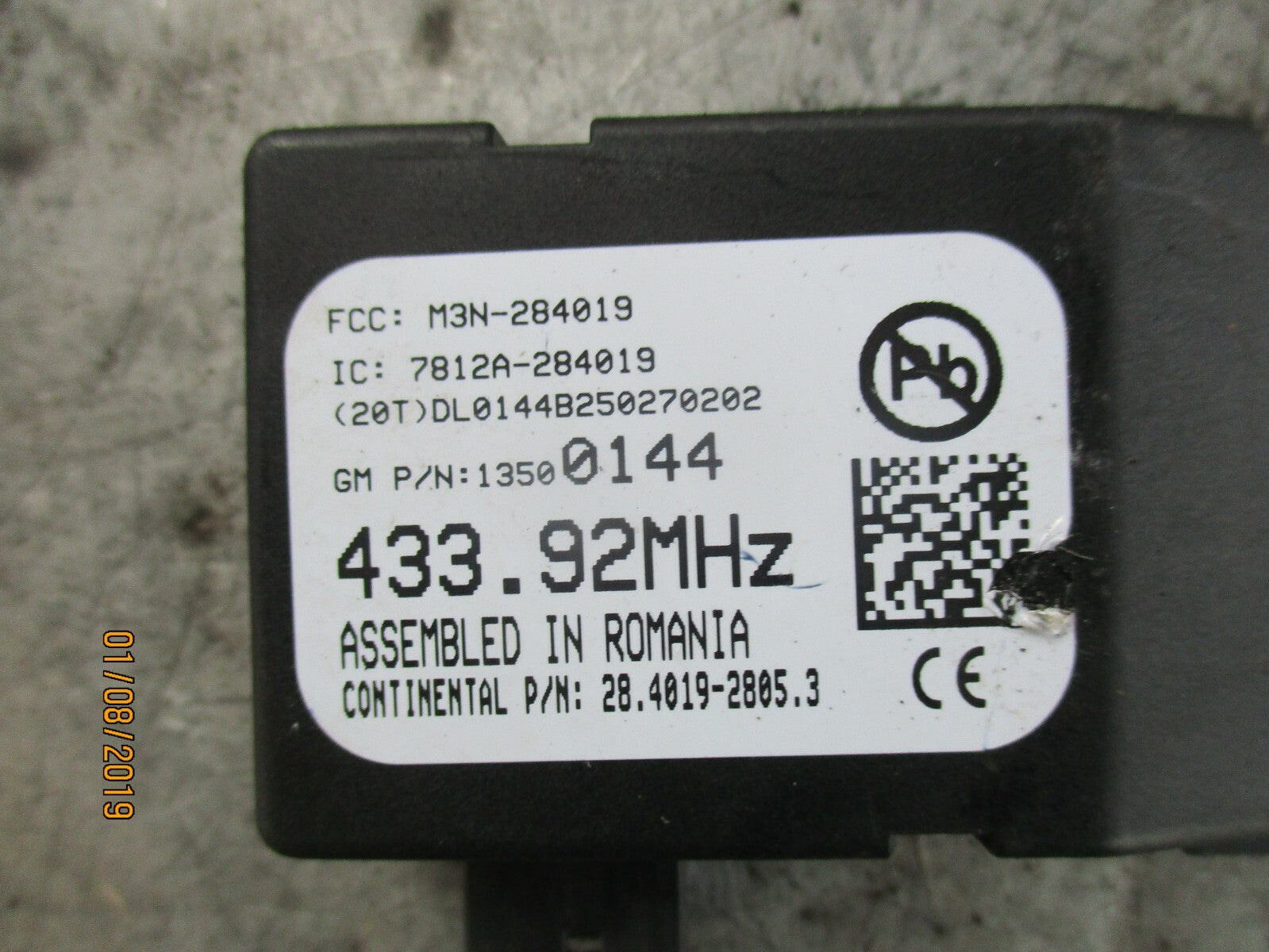 VAUXHALL ASTRA J CENTRAL REMOTE LOCKING RECEIVER MODULE UNIT 13500144