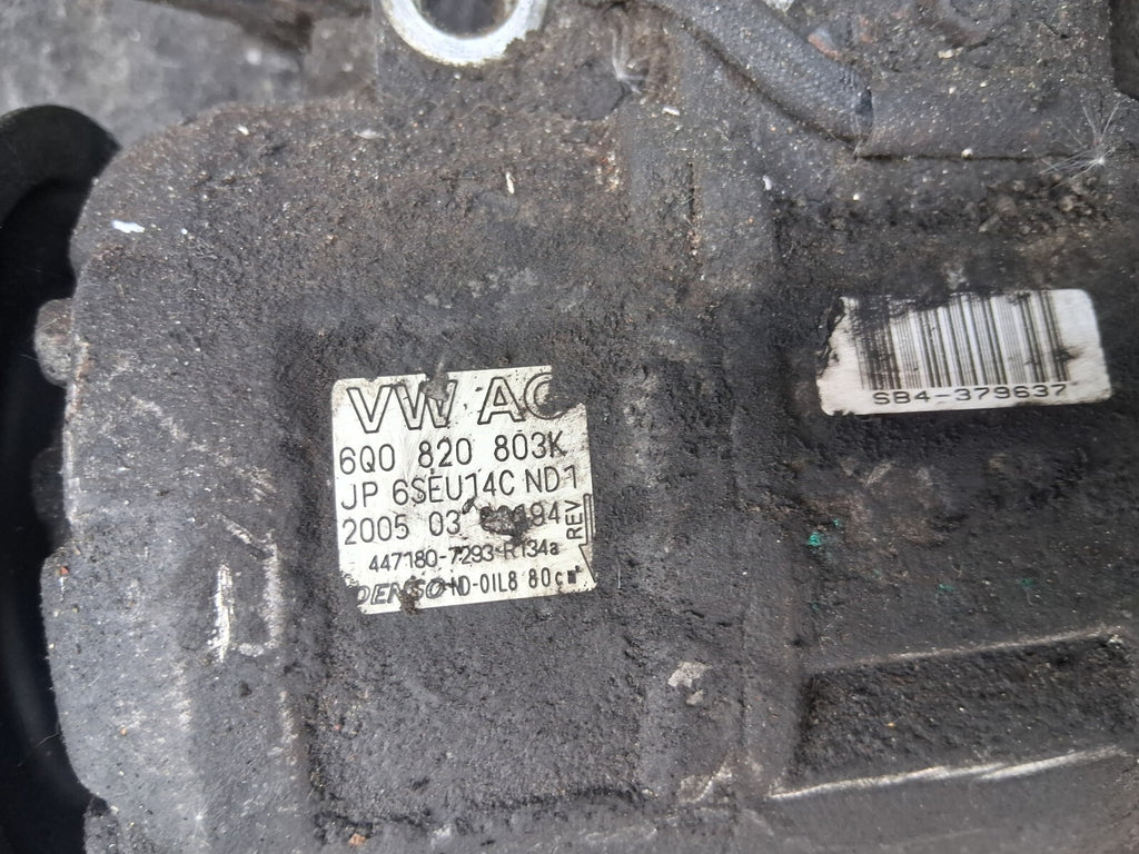 SEAT IBIZA MK3 2006 1.2 PETROL AIR CON AC COMPRESSOR 6Q0820803K