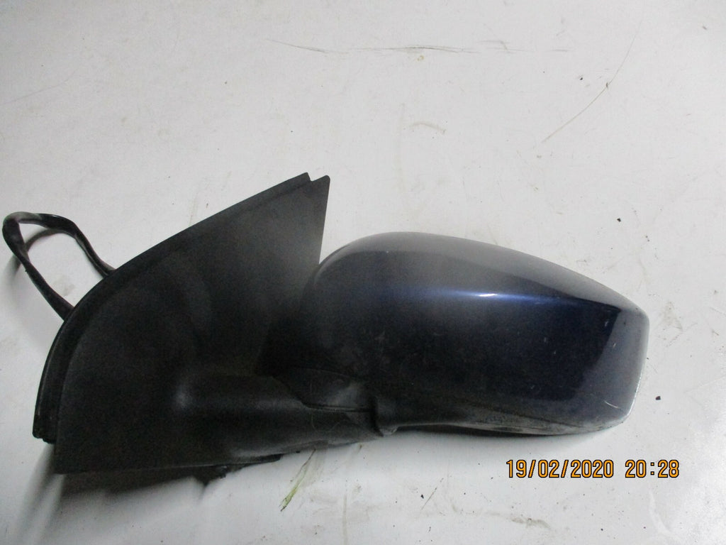 FIAT STILO 2004 NS PASSENGER SIDE ELECTRIC ADJUST DOOR WING MIRROR IN BLUE
