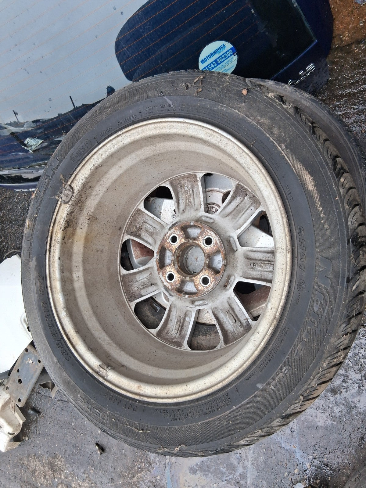 2005 VAUXHALL CORSA C 15 INCH ALLOY WHEEL WITH TYRE 185/55R15
