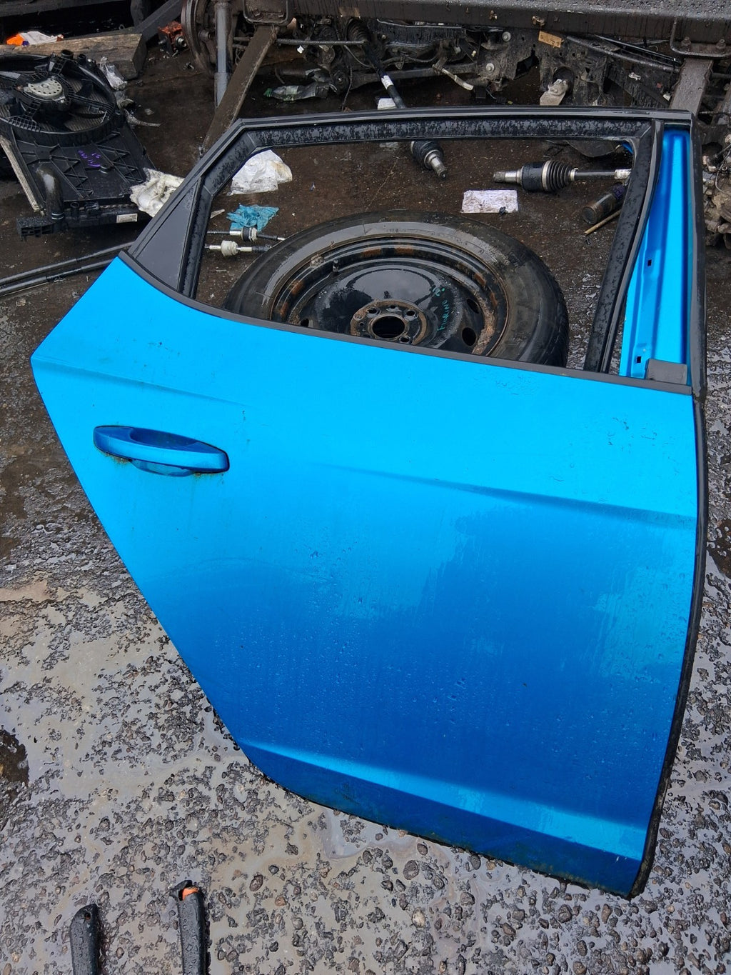 2017 SEAT LEON MK3 OSR DRIVER SIDE REAR RIGHT BARE DOOR AZUL ALOR LW5N