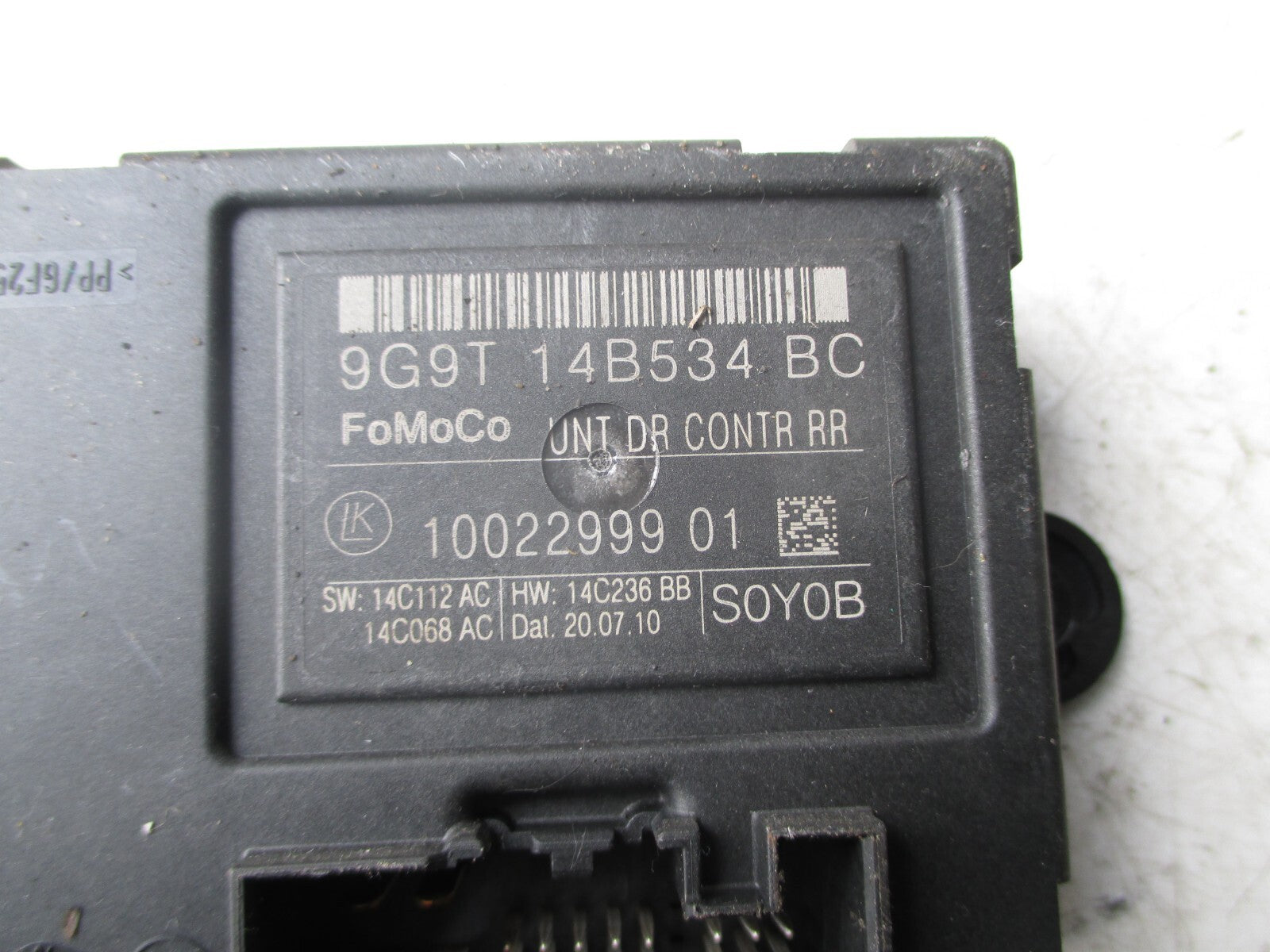 FORD MONDEO MK4 2010 NSR PASSENGER SIDE REAR DOOR CONTROL MODULE 9G9T14B534BC
