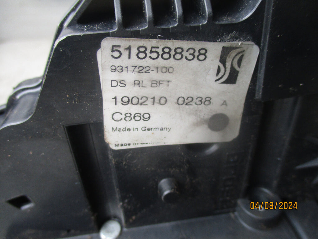 2010 FIAT GRAND PUNTO MK3 NSF PASSENGER SIDE DOOR LOCK