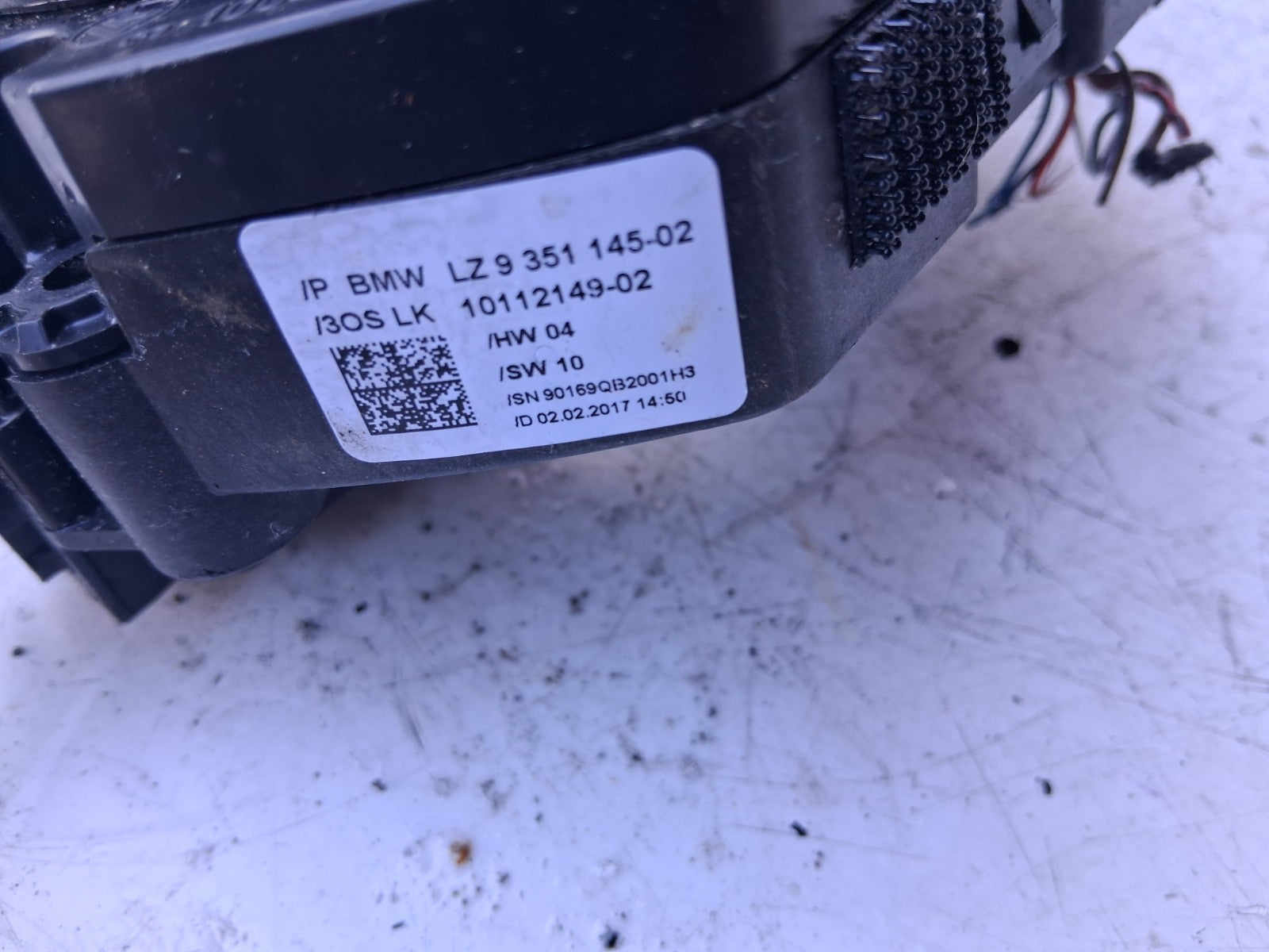 2017 BMW 3 SERIES F30 INDICATOR WIPER COMBINATION SWITCH STALK SQUIB 1011214902