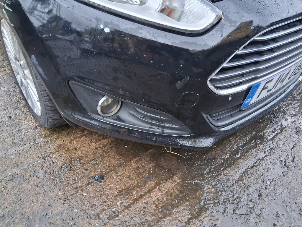 2014 FORD FIESTA MK7 FRONT COMPLETE BUMPER WITH GRILL PANTHER BLACK METALLIC DC