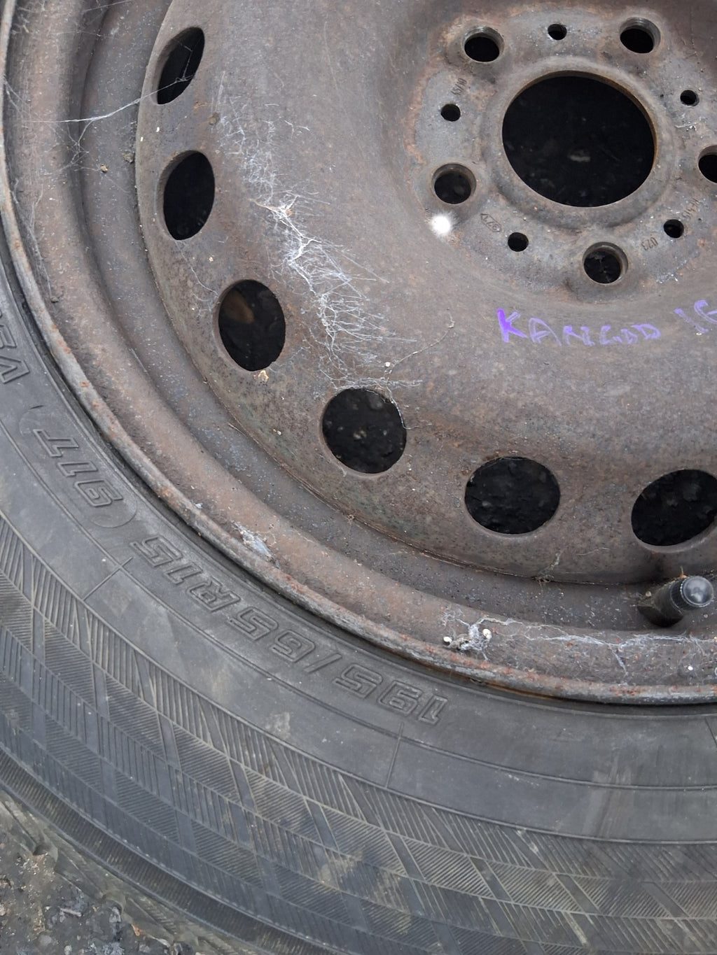 2016 RENAULT KANGOO MK2 15 INCH STEEL WHEEL WITH TYRE 195/65R15