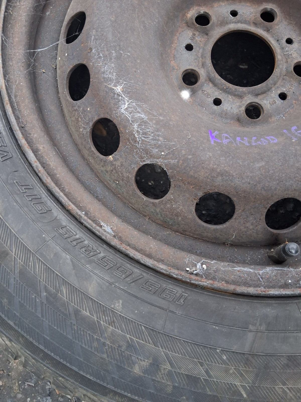2016 RENAULT KANGOO MK2 15 INCH STEEL WHEEL WITH TYRE 195/65R15