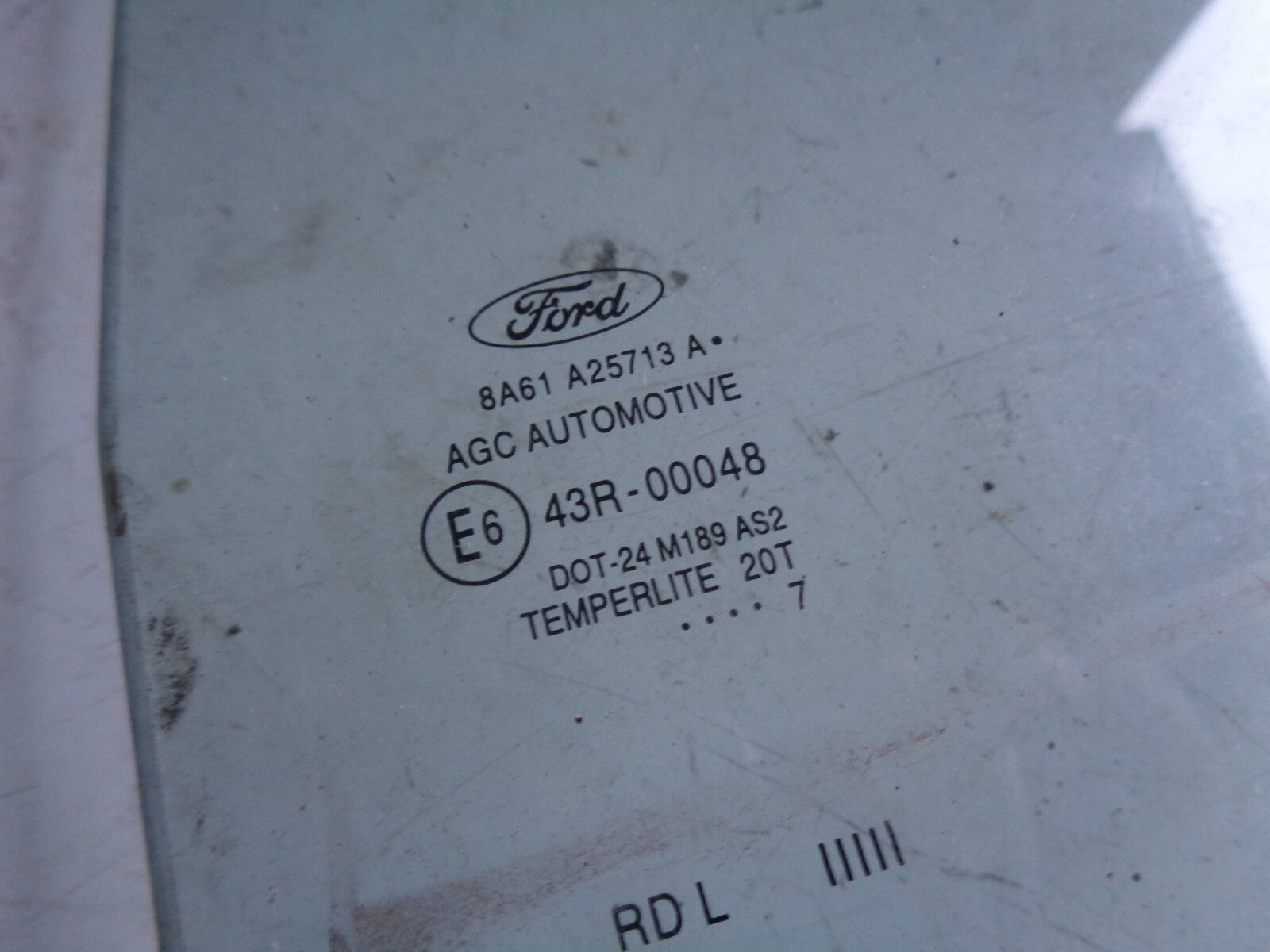 FORD FIESTA MK7 NSR PASSENGER SIDE REAR DOOR WINDOW GLASS