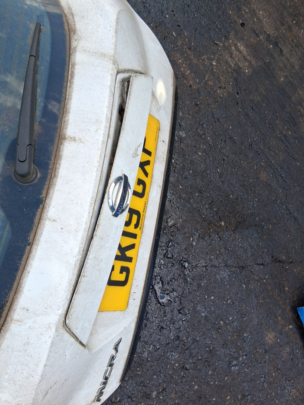 NISSAN MICRA K14 2019 REAR BARE TAILGATE BOOTLID WHITE