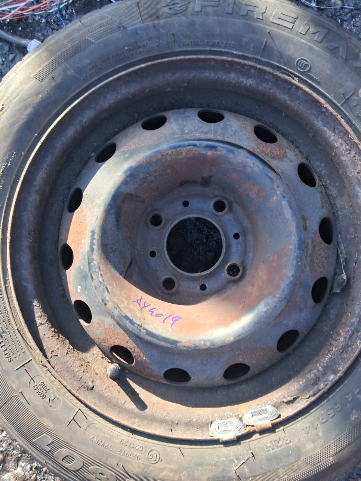 2019 TOYOTA AYGO MK2 15 INCH STEEL WHEEL WITH TYRE 165/60R15