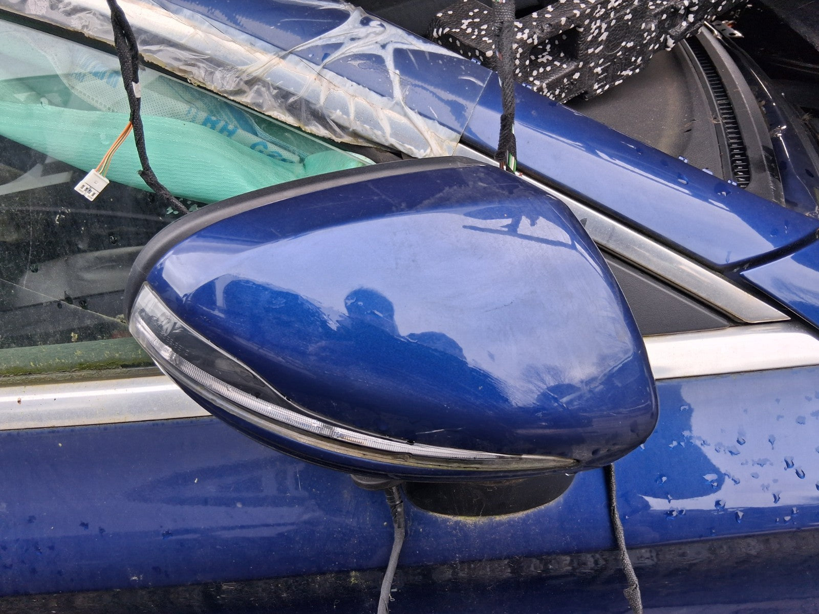 2021 MERCEDES C CLASS C205 COUPE OSF DRIVER SIDE FRONT RIGHT WING MIRROR BLUE