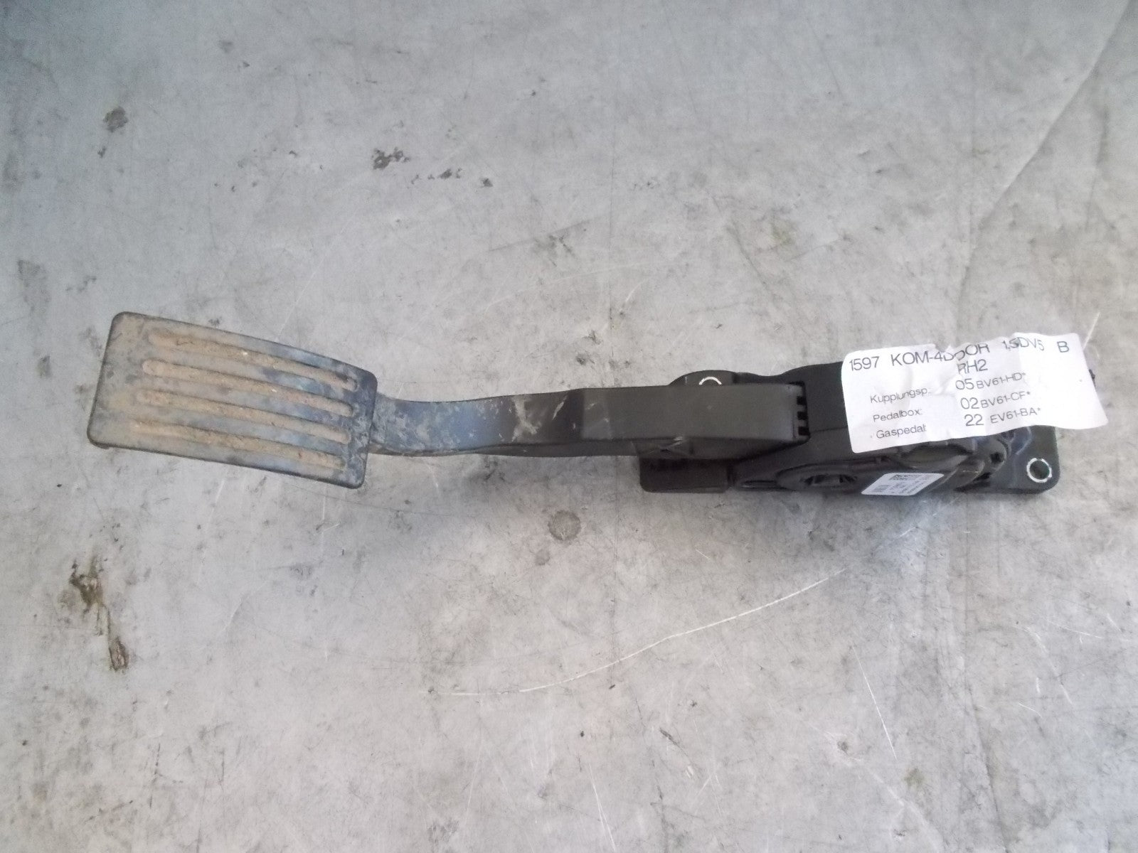 FORD FOCUS MK3 1.5 TDCI (XWDB) ELECTRIC ACCELERATOR PEDAL EV619F836BA