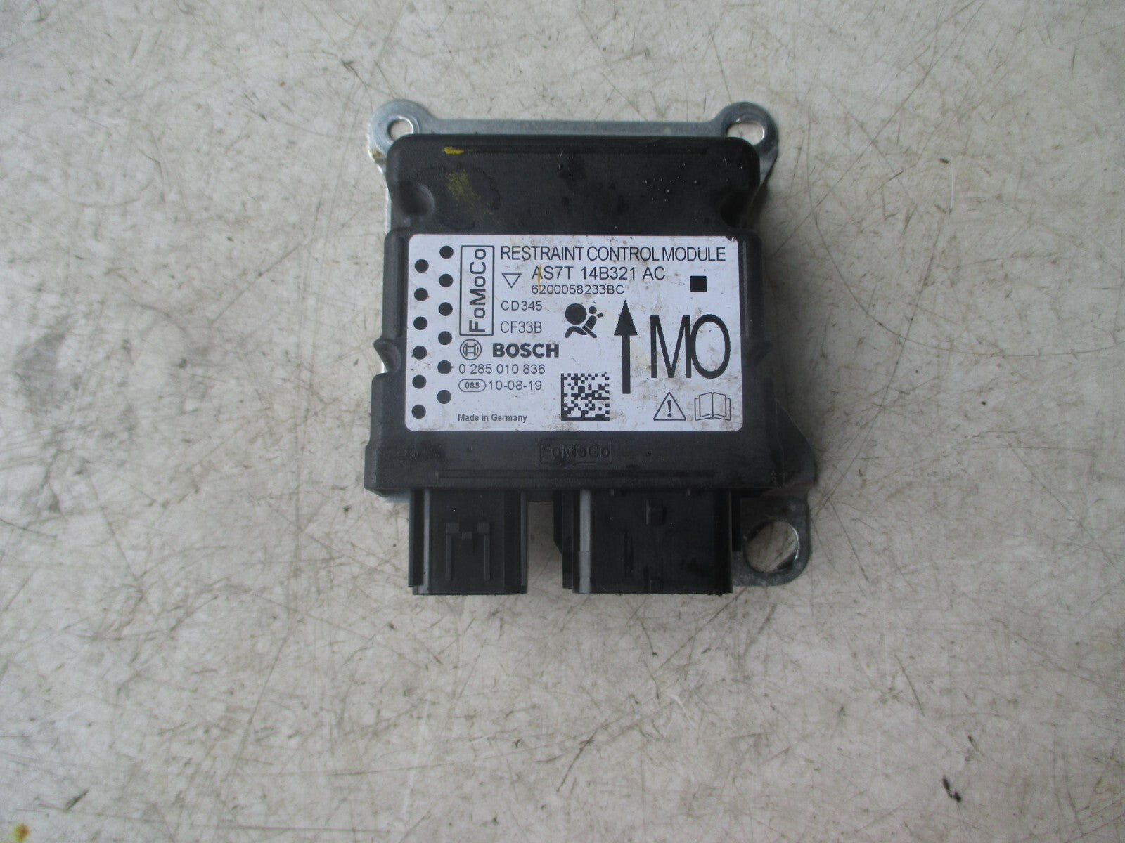 FORD MONDEO MK4 2010 AIRBAG AIR BAG CONTROL ECU CRASH MODULE AS7T-14B321-AC