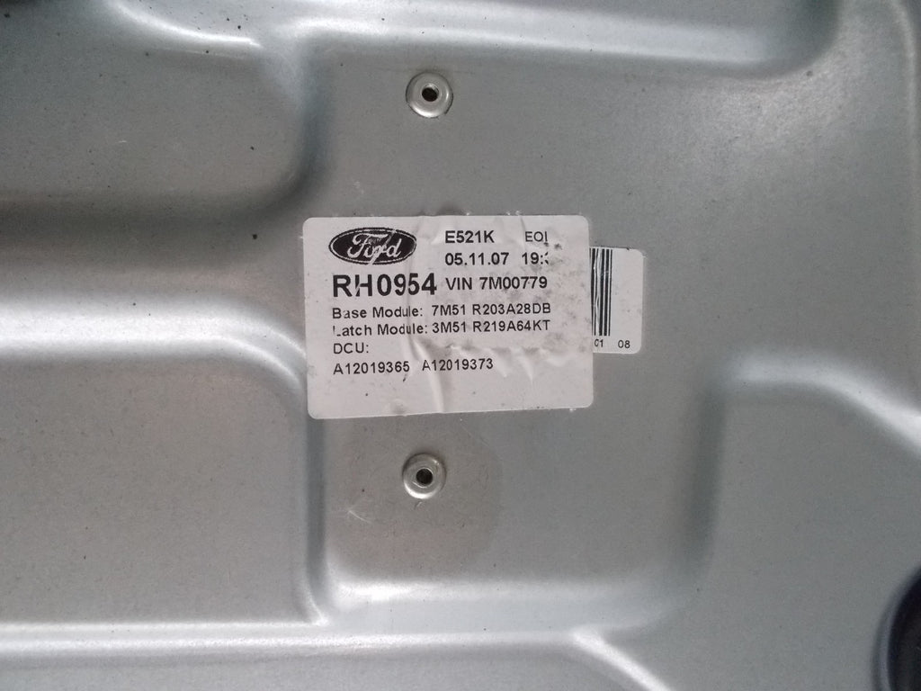 FORD C-MAX FRONT OS/ DRIVER SIDE WINDOW MOTOR REGULATOR MECHANISM 7M51R045H16A