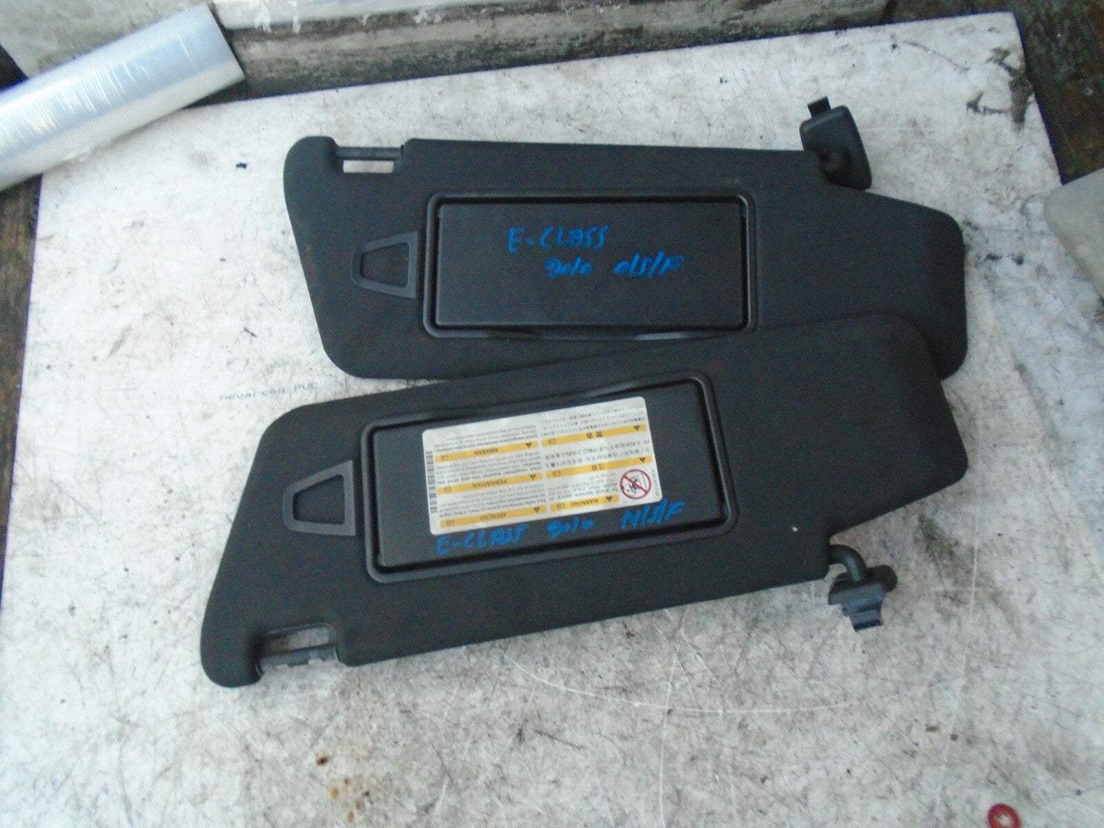 MERCEDES-BENZ E-CLASS 2010 W212 FRONT PAIR SUN VISOR