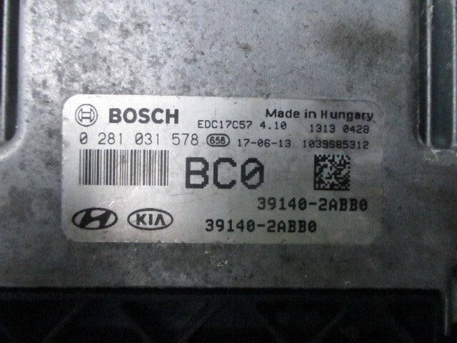 2019 KIA CEED 1.7 DIESEL CRDI ECU ENGINE CONTROL MODULE UNIT 391402ABB0