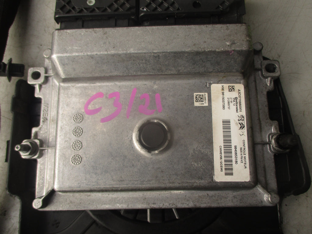 2021 CITROEN C3 MK3 1.2 PETROL ENGINE CONTROL UNIT ECU 9840853180