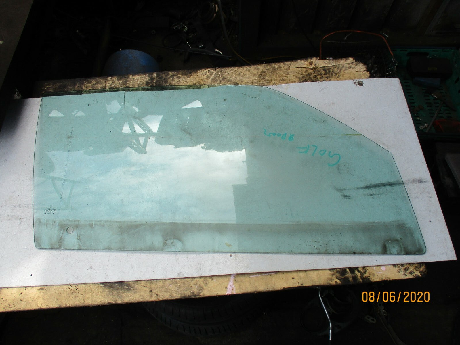 VOLKSWAGEN GOLF CABRIO MK3 1998 OSF DRIVER FRONT DOOR WINDOW GLASS 43R-001413