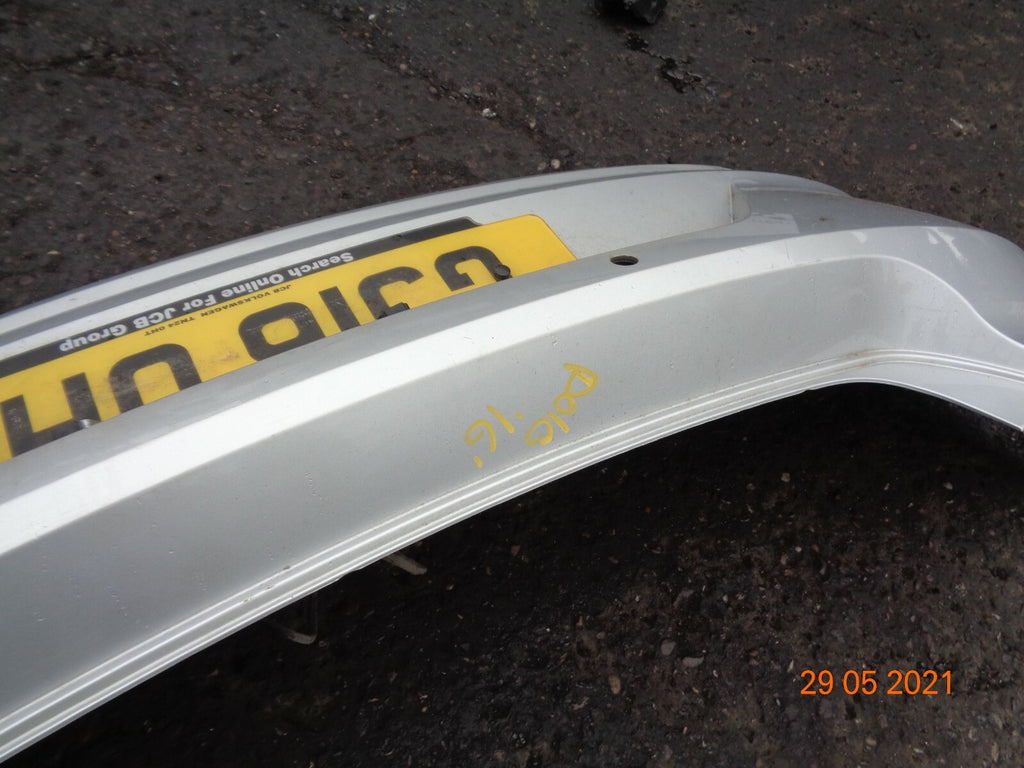 VW VOLKSWAGEN POLO 6R 6C 2016 REAR BACK PLASTIC BUMPER SILVER