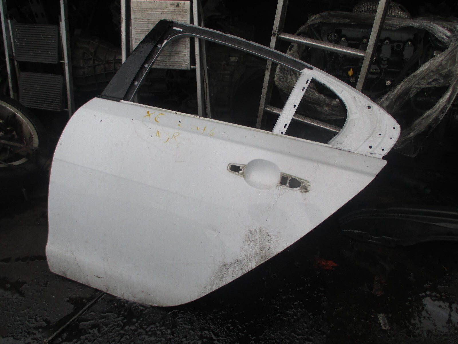 2015 JAGUAR XE R-SPORT NSR PASSENGER SIDE REAR BARE DOOR GLACIER WHITE
