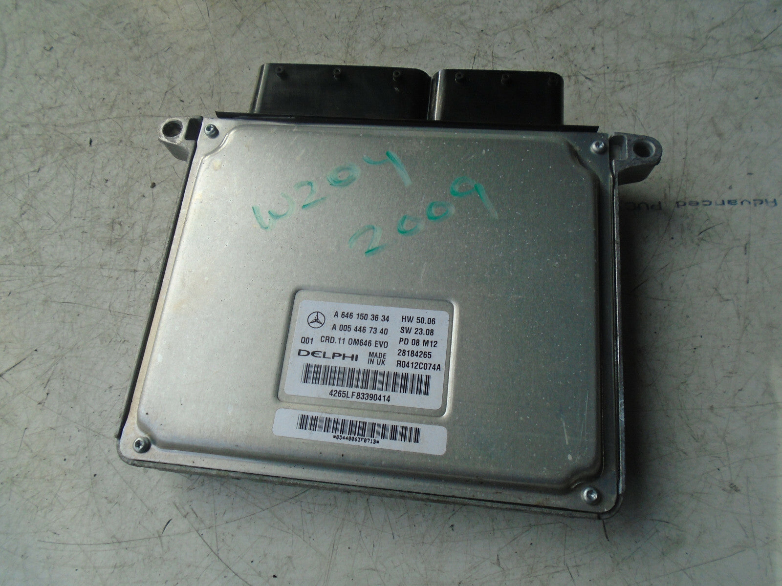 MERCEDES BENZ C CLASS W204 2009 2.2 DIESEL ENGINE CONTROL MODULE A0054467634