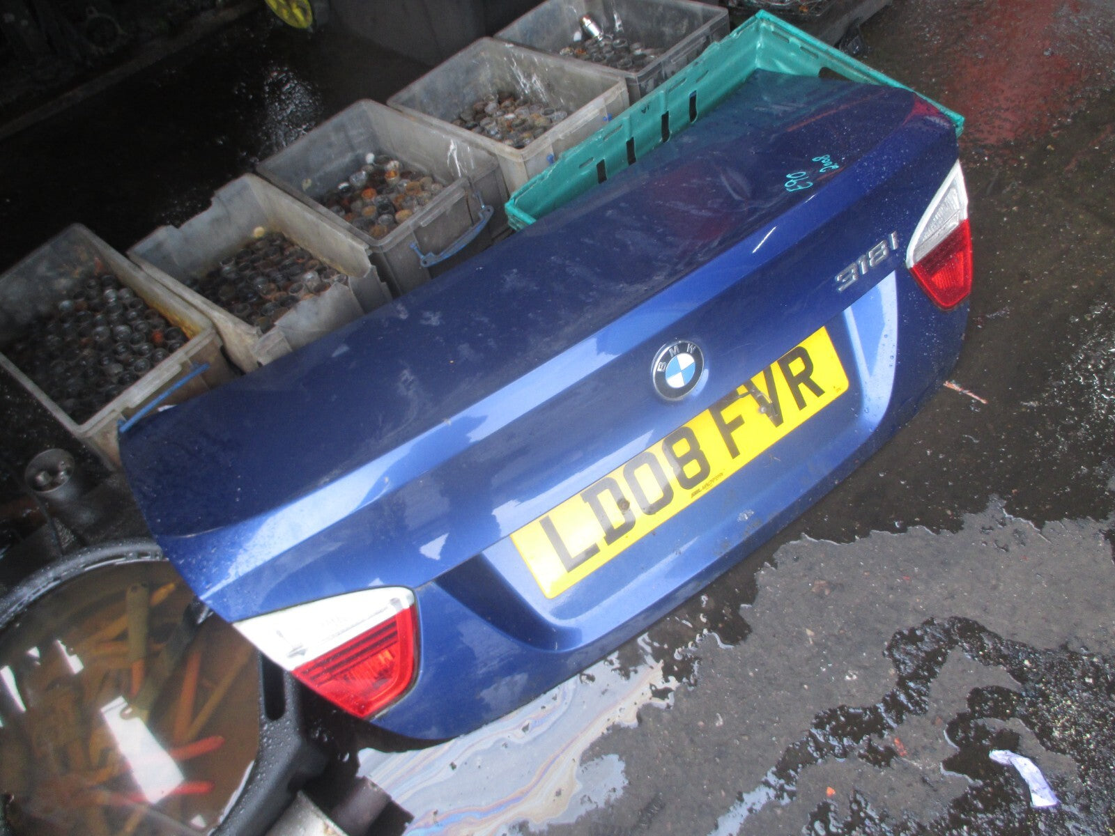 BMW 3 SERIES E90 2008 SALOON REAR TAILGATE BOOTLID BLUE