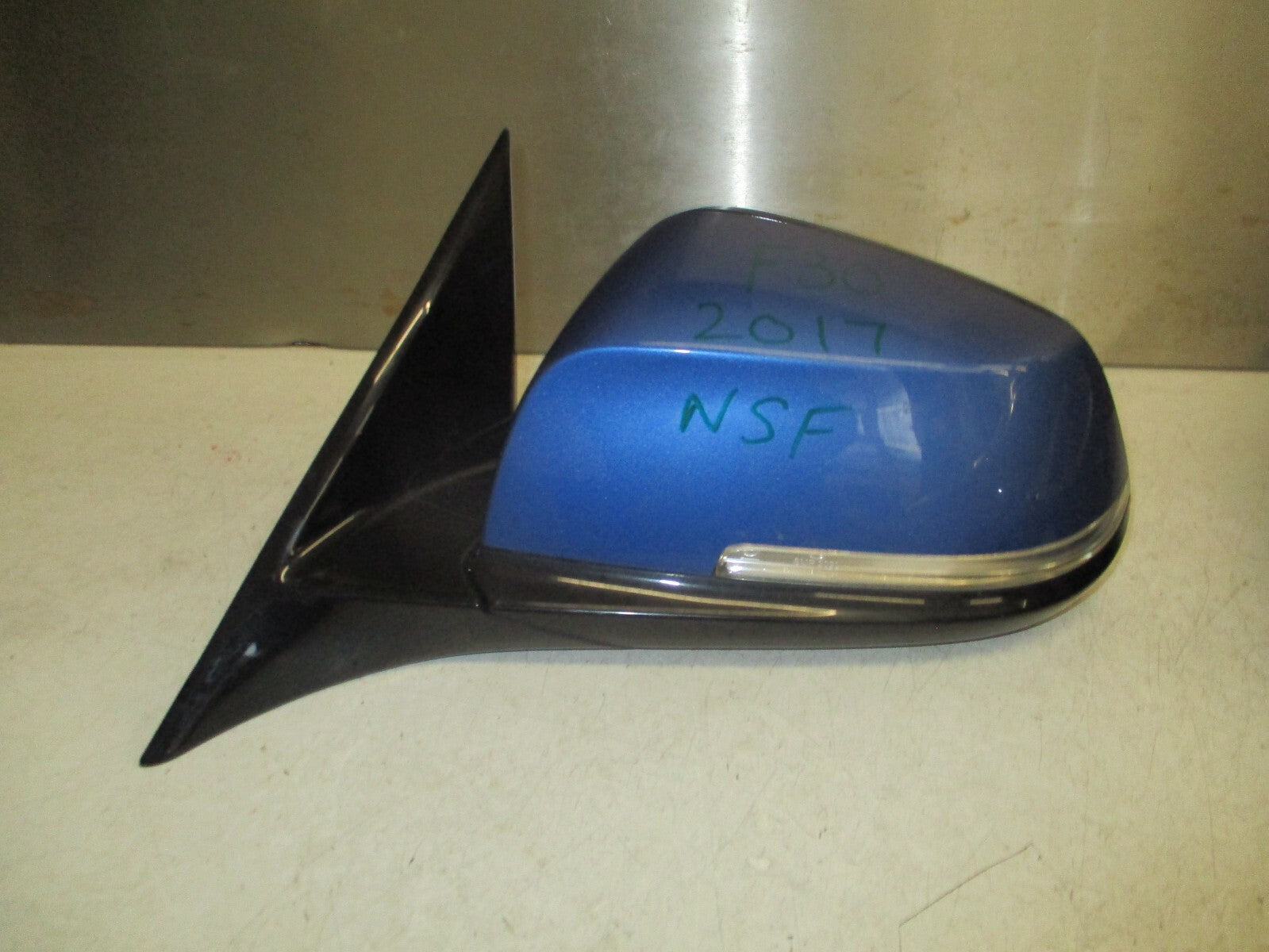 2017 BMW 3 SERIES F30 NS PASSENGER SIDE FRONT MANUALFOLD WING MIRROR BLUE 6 PINS