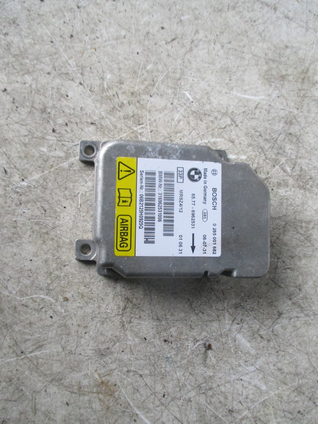 BMW MINI ONE R50 2005 AIRBAG CONTROL MODULE UNIT 6962531