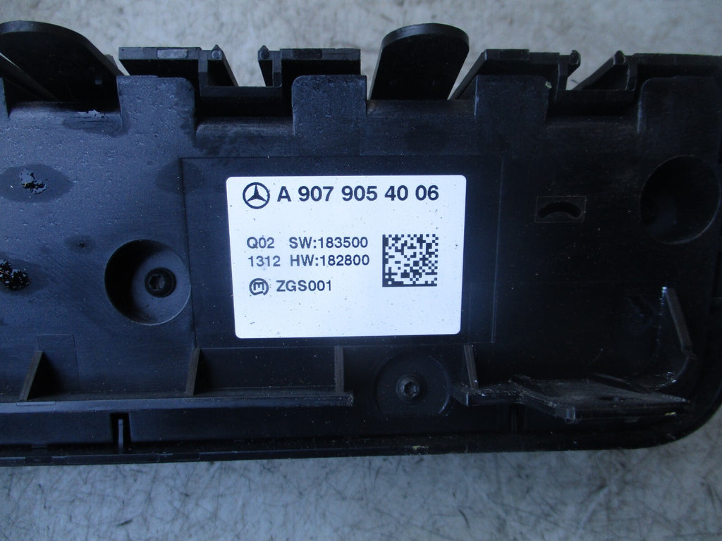 MERCEDES BENZ SPRINTER W907 2022 HEATER AC CLIMATE CONTROL SWITCH A9079054006