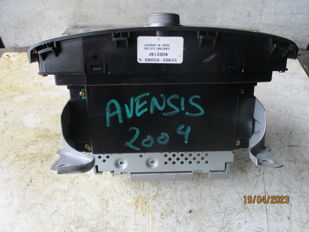 TOYOTA AVENSIS MK2 2004 HEATER CONTROL PANEL UNIT & AUDIO CONTROL 5590205060G