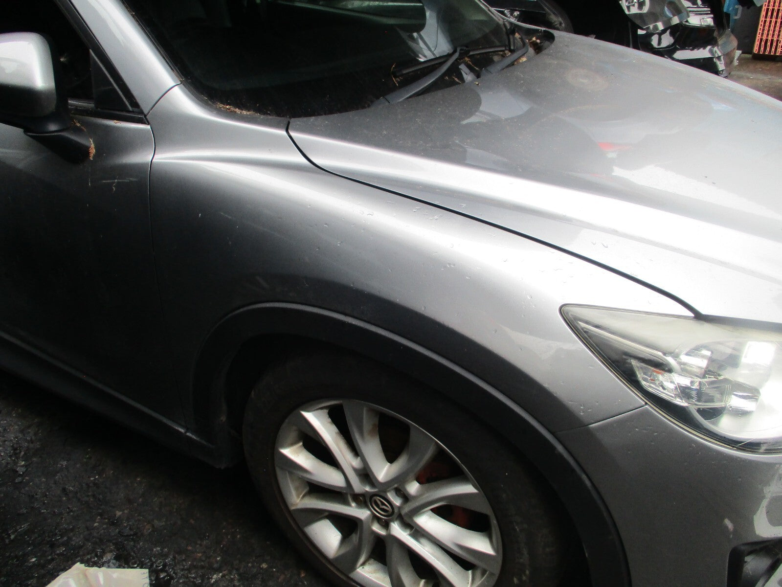 2013 MAZDA CX 5 MK1 OSF DRIVER SIDE FRONT WING PANEL LIQUID SILVER P38