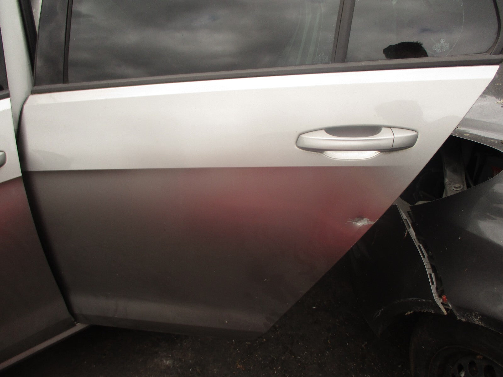 2014 VOLKSWAGEN GOLF MK7 NSR PASSENGER SIDE REAR LEFT BARE DOOR SILVER LB7W