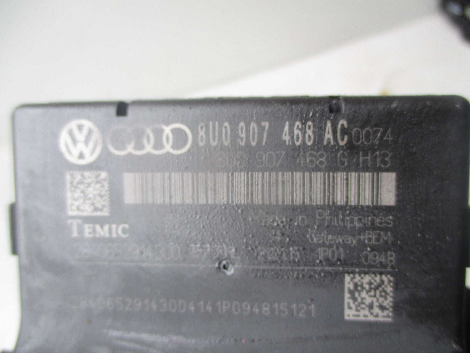 AUDI A1 8X 2015 GATEWAY CONTROL MODULE 8U0907468