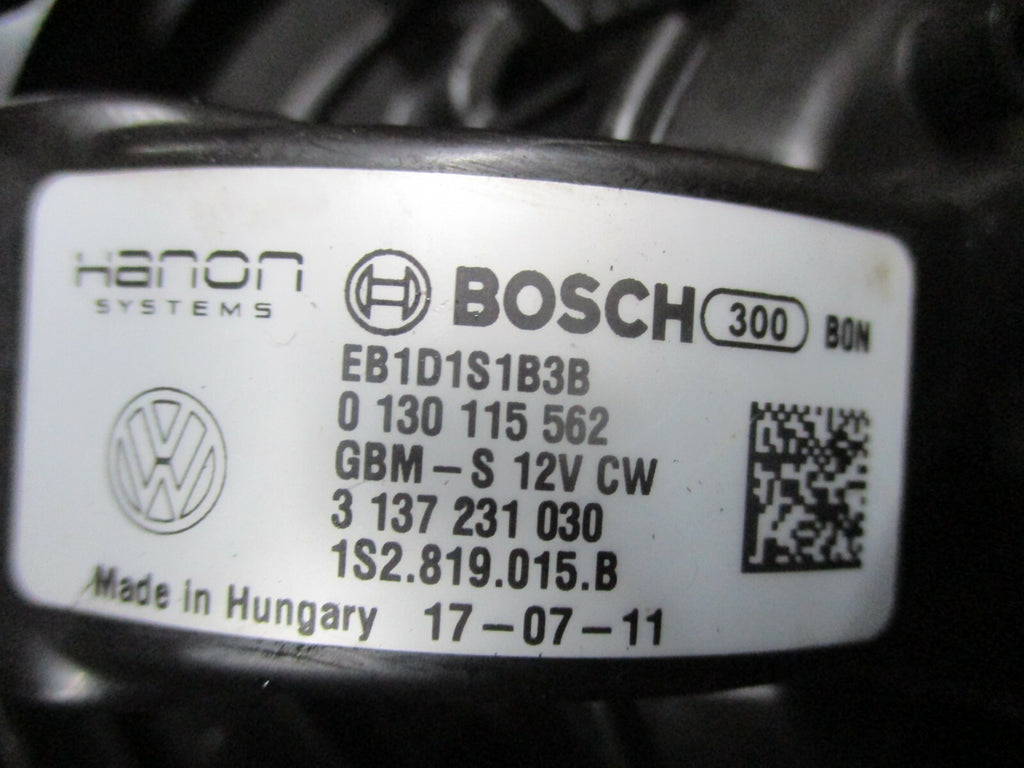 VW VOLKSWAGEN UP 2017 HEATER AIR FAN BLOWER MOTOR ASSEMBLY UNIT 1S2819015B