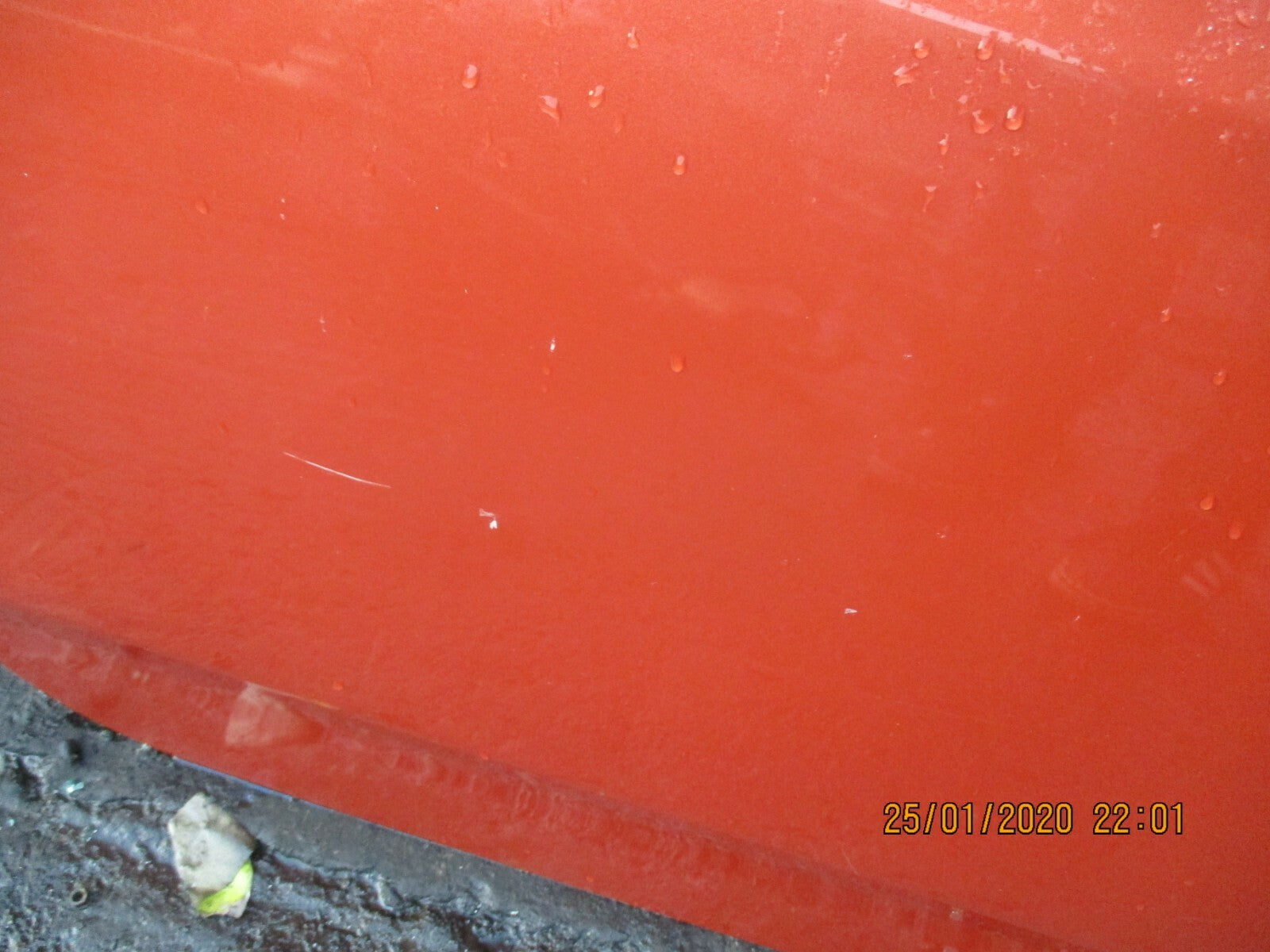 FIAT GRANDE PUNTO 2006 3 DOOR OS DRIVER SIDE DOOR ORANGE