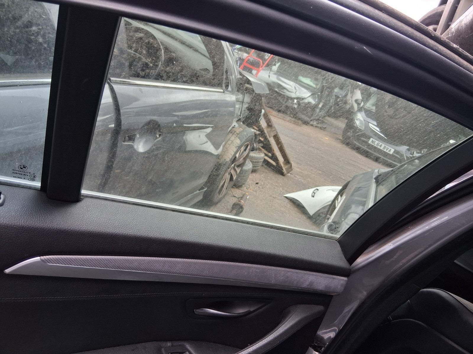 2010 BMW 5 SERIES F10 M SPORT NSR PASSENGER SIDE REAR LEFT WINDOW GLASS