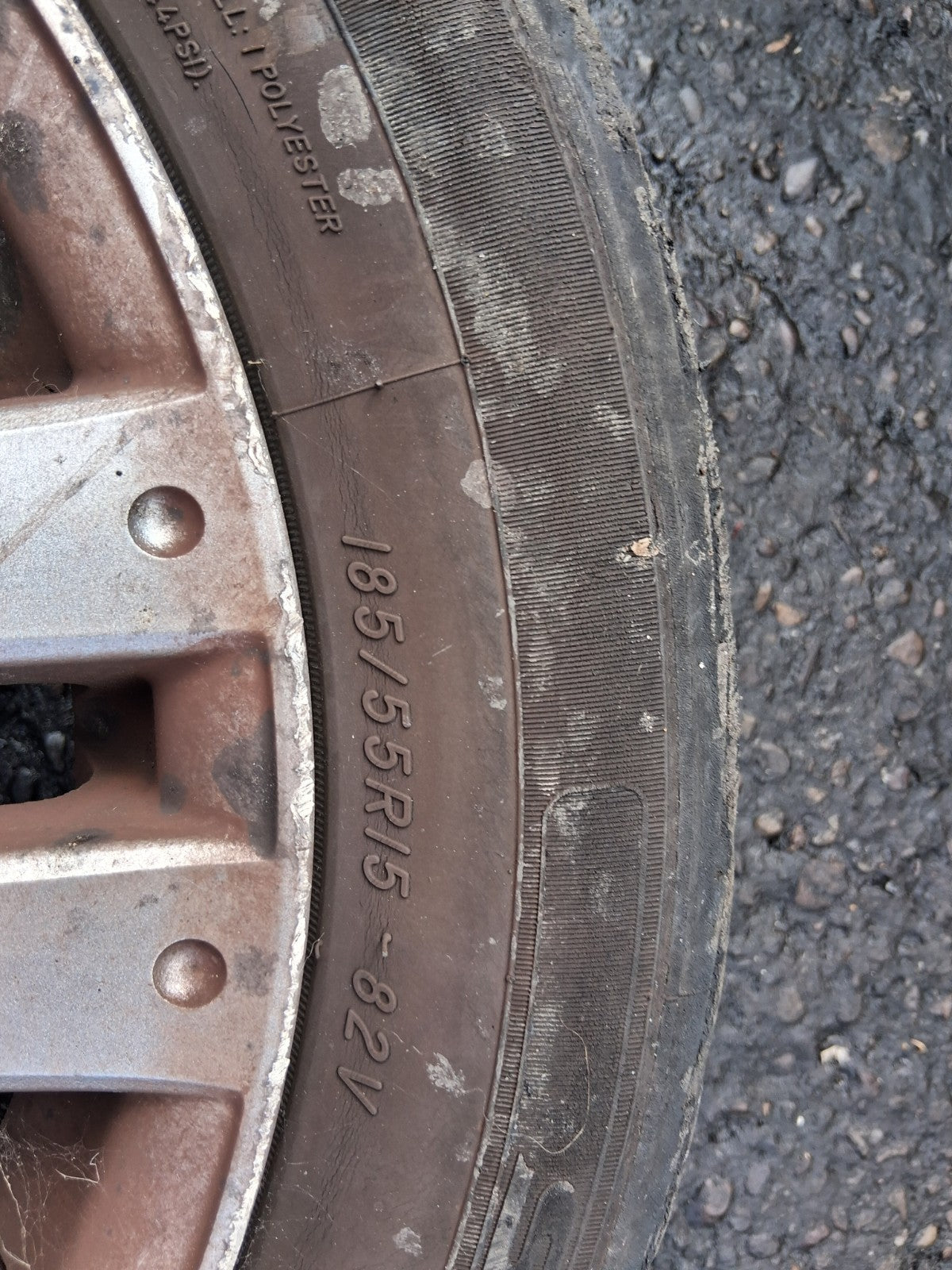 2007 HONDA JAZZ MK2 15 INCH ALLOY WHEEL WITH TYRE 185/55R15