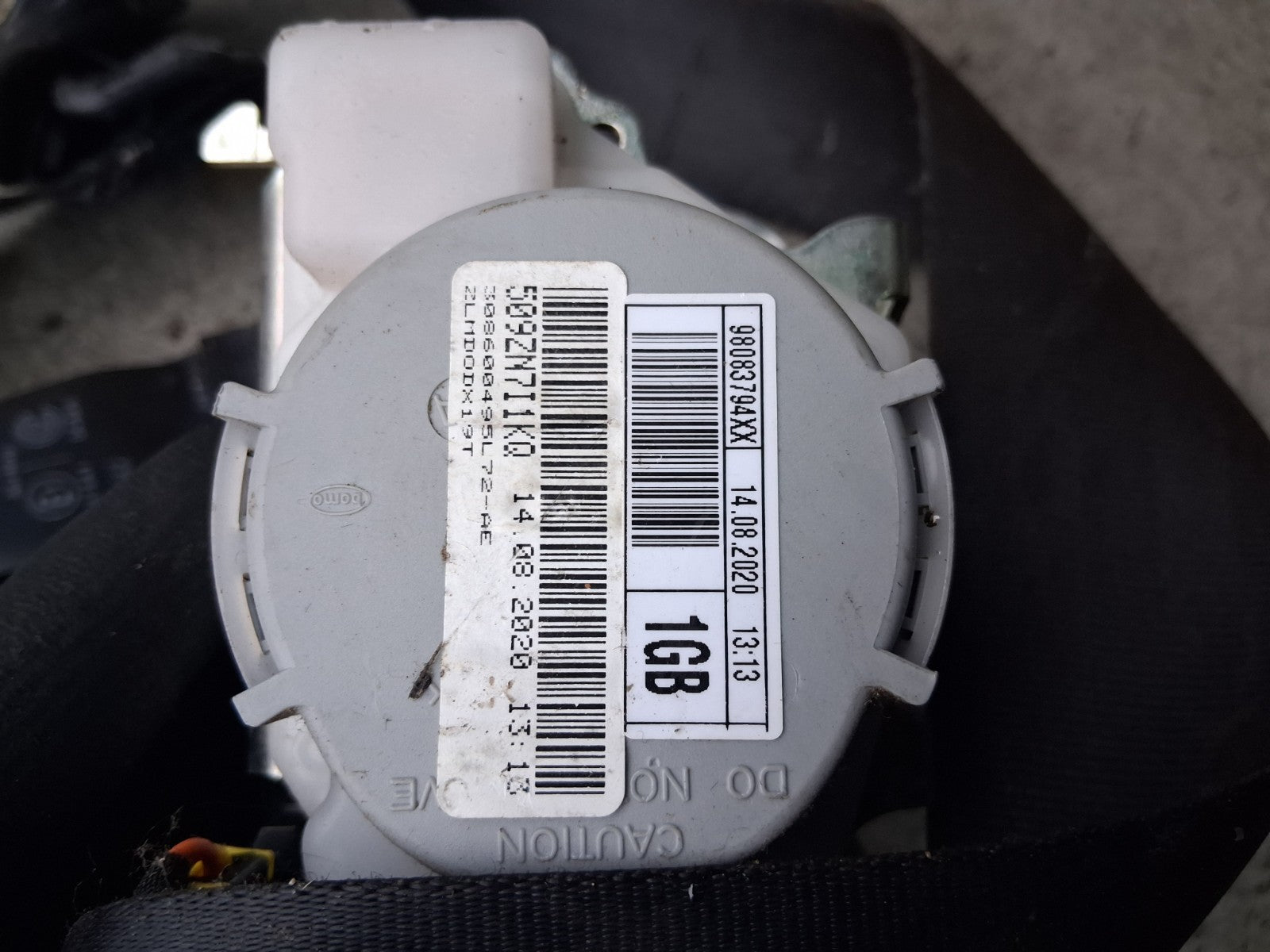 2021 VAUXHALL VIVARO MK3 NSF PASSENGER SIDE FRONT LEFT SEAT BELT 98083794
