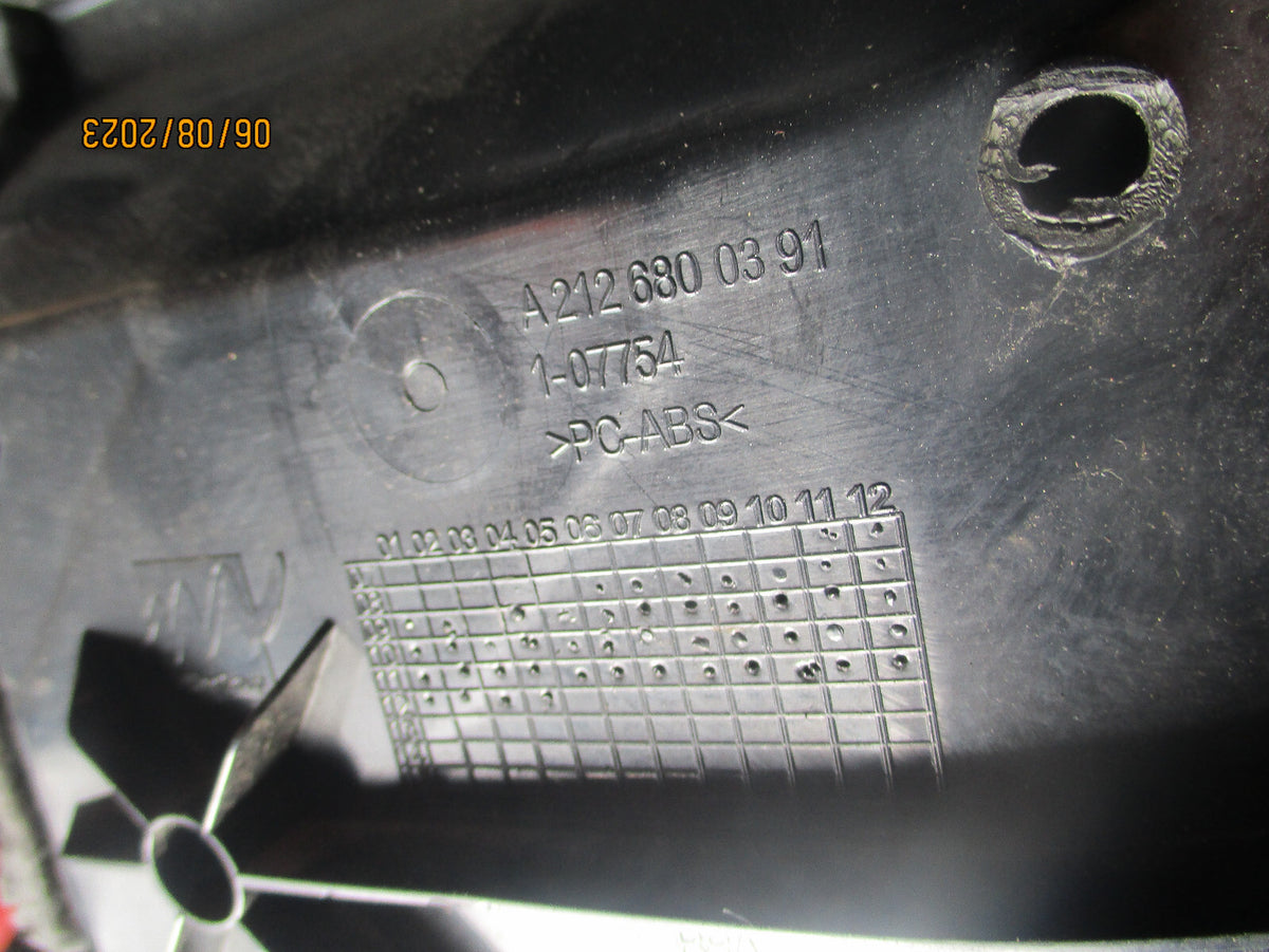 MERCEDES E CLASS W212 2010 GLOVE BOX IN BLACK A2126800391