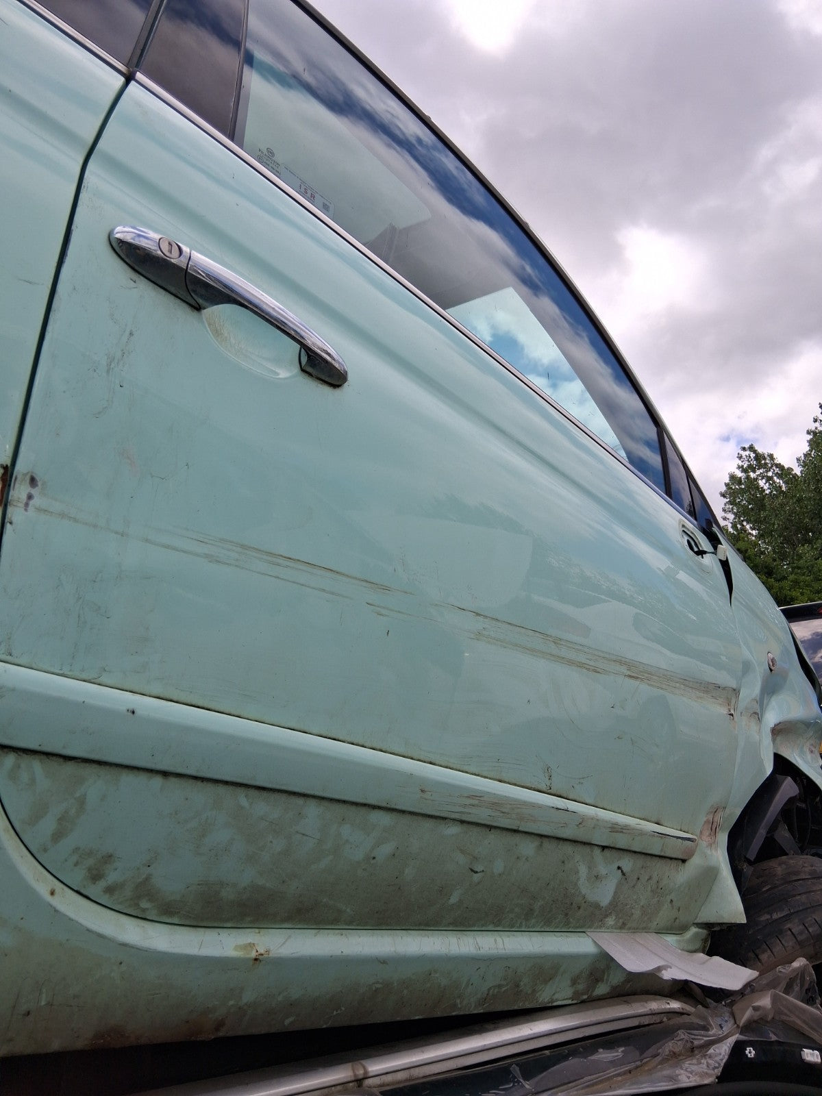 2015 FIAT 500 LOUNGE MK1 3 DOOR OSF COMPLETE FRONT DOOR OCEAN GREEN C175