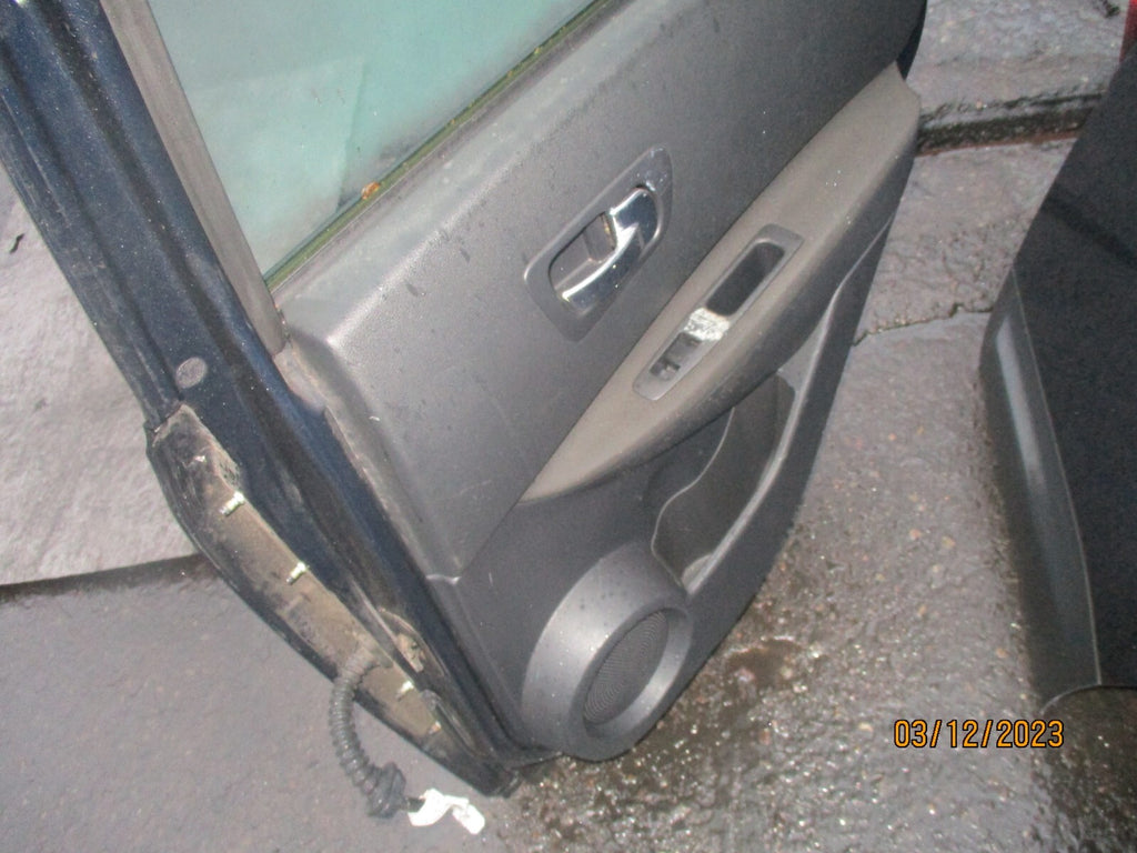 2009 NISSAN QASHQAI J10 OSR DRIVER SIDE REAR DOOR COMPLETE BLUE