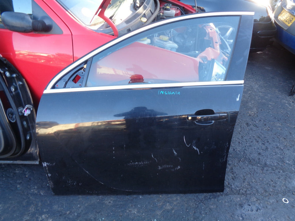 VAUXHALL INSIGNIA 2009 MK1 NSF PASSENGER SIDE FRONT COMPLETE DOOR BLACK